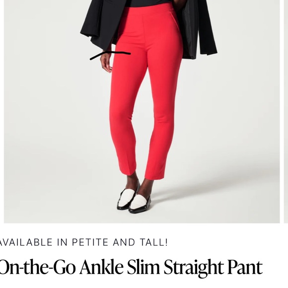 SPANX Pants - NWT SPANX On-the-go slim, straight ankle pants